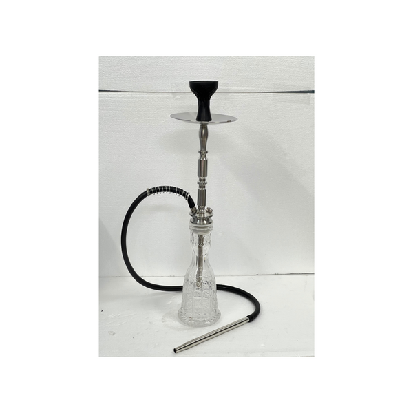 SILVER AND BLACK HOOKAH