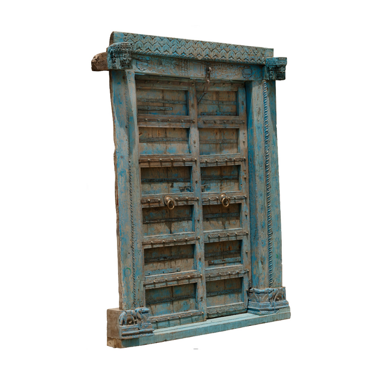 Antique door Vintage blue (reclaimed wood)