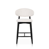 Silla de bar tapizada en madera de fresno