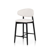 Silla de bar tapizada en madera de fresno