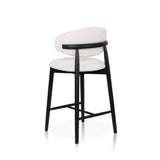 Silla de bar tapizada en madera de fresno