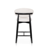 Silla de bar tapizada en madera de fresno