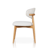 Silla de comedor minimalista de madera de fresno