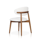 Silla de comedor minimalista de madera de fresno