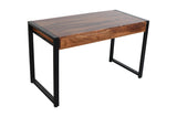 Loft Solid Rosewood Office Desk | Industrial Writing Desk with Storage Drawers