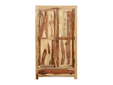 Zen Solid Sheesham Wood 2-Door Wardrobe with Drawer | Champagne Finish