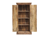 Hand-Carved Solid Mango Wood Wardrobe | Antique Indian Style