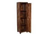 Zen Solid Sheesham Wood 1-Door Wardrobe  |  Brown Finish