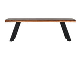 Loft Bench | Solid Indian Rosewood & Black Metal Industrial Bench