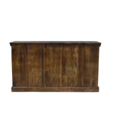 Antique Hand-Carved 3-Door Mango Wood Sideboard | Distressed Black