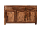 Zen Solid Sheesham Wood Sideboard – 3 Doors & 3 Drawers