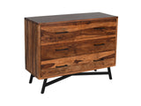 Loft 4-Drawer Dresser | Solid Indian Rosewood with Black Steel Base