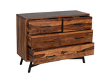 Loft 4-Drawer Dresser | Solid Indian Rosewood with Black Steel Base