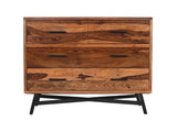 Loft 4-Drawer Dresser | Solid Indian Rosewood with Black Steel Base