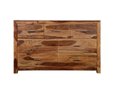 ZEN Solid Sheesham Wood 7-Drawer Dresser | Brown Finish