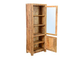 Dhaka mango wood glass cabinet with one glass door