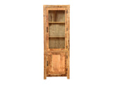 Dhaka solid mango wood glass cabinet front view