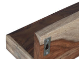 Zen Solid Sheesham Wood Floating Wall Shelf  |  Champagne Finish
