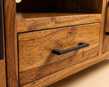Loft 57" Solid Sheesham Wood TV Stand with Metal Frame