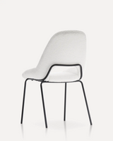 Hollow Velvet Upholstered Dining Chair | Metal Legs | Contemporary