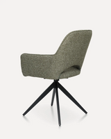 Silla de comedor cómoda con forma orgánica | Tapizado de tela | Contemporánea