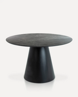 Marble Veneer Dining Table | Metal Legs | Contemporary Elegance