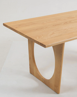 Natural Ash Wood Dining Table | Organic Form | Minimalist