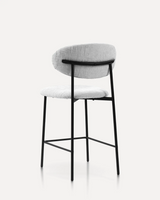 Taburete de bar moderno tapizado | Tela texturizada | Altura de mostrador