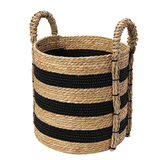 Jute Basket (Black and Natural)