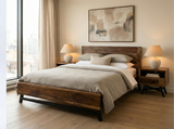 Loft Bed | Solid Indian Rosewood Bed Frame with Black Steel Base
