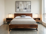 Loft Bed | Solid Indian Rosewood Bed Frame with Black Steel Base