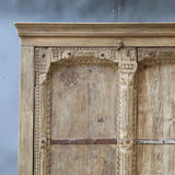 Hand-Carved Solid Wood Wardrobe | Rustic Indian Armoire