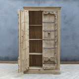 Hand-Carved Antique Indian Wardrobe | Reclaimed Solid Wood Armoire