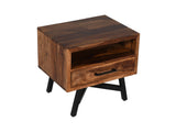 Loft Solid Rosewood Nightstand Set (2-Piece) | Industrial Bedside Tables