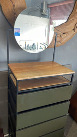 Makeup Vanity Table - Green dressing table with mirror | KPU-1234Q