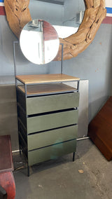 Makeup Vanity Table - Green dressing table with mirror | KPU-1234Q