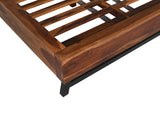 Loft Bed | Solid Indian Rosewood Bed Frame with Black Steel Base