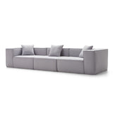 Modern modular Cubic TPL sofa with high-density foam cushions, wool fabric upholstery, and aluminum frame, available in multiple seating configurations for hotels, Airbnb properties, furnished apartments, offices, and corporate housing.