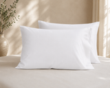 Luxury white pillow case designed for hotels, Airbnb properties, vacation rentals, and furnished apartments, offering soft comfort and durable everyday performance.