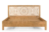 Side view of the Goa mango wood bed