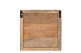  Goa carved wood wall hook with an aged whitewashed finish