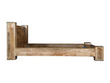 Side view of the Sumara mango wood bed and headboard