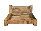 Front view of the Sumara solid mango wood bed frame