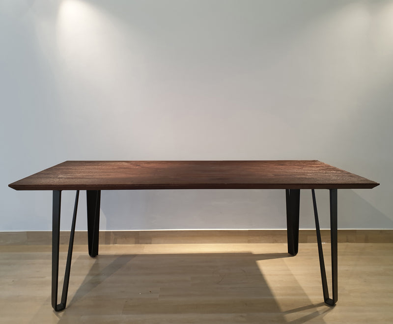 Swatch Dining Table  Acacia & Steel  | Indoor | Walnut 200x90x76 cm