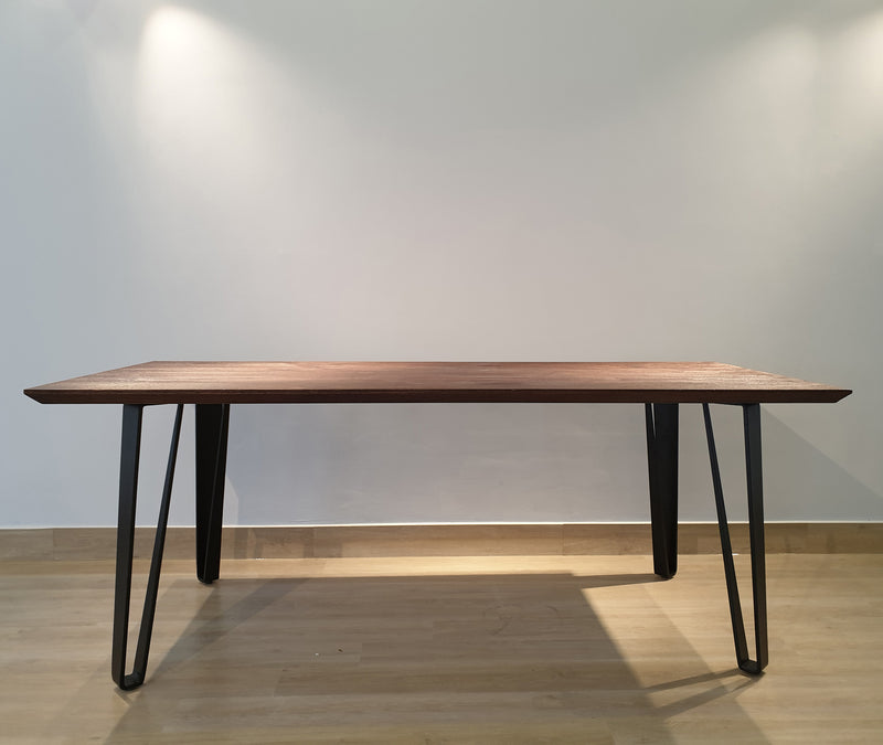 Swatch Dining Table  Acacia & Steel  | Indoor | Walnut 200x90x76 cm