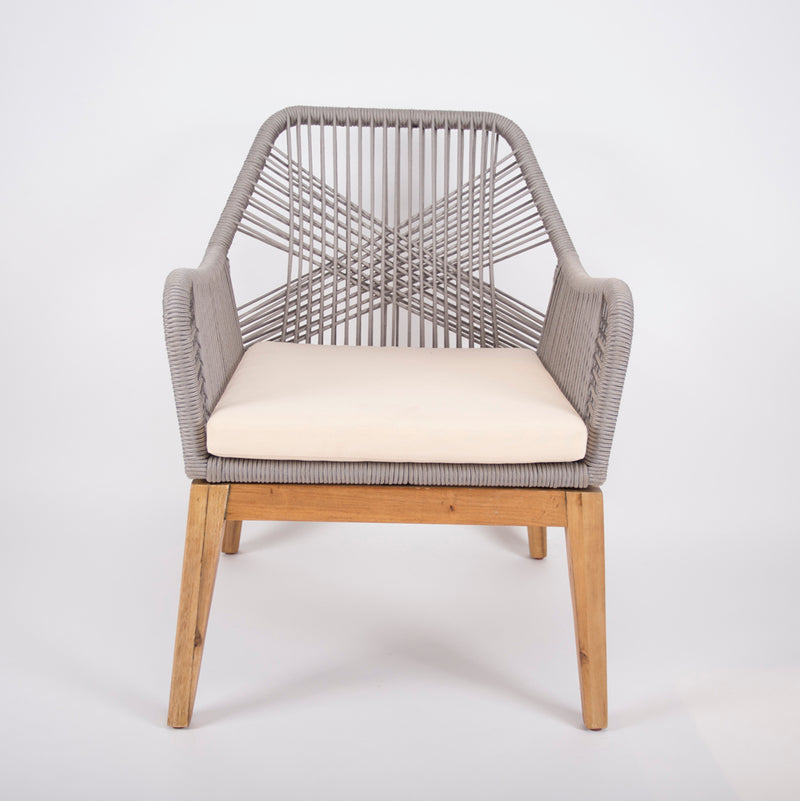 Java Dining Chair Rope & Natural Acacia Seat | 62x66x83 cm