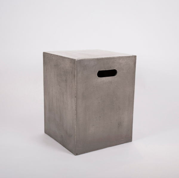 CLASSIC SQUARE STOOL Concrete seat / Side Table | Indoor and Outdoor | Natural Grey 35x35x46 cm