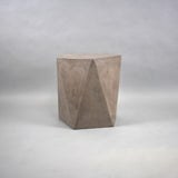 PENTAGONE STOOL Concrete seat / Side Table | Indoor and Outdoor | Natural Grey 40x40x45 cm