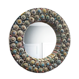 Round Mirror with Paper Magazine Frame | 3 Sizes Available
