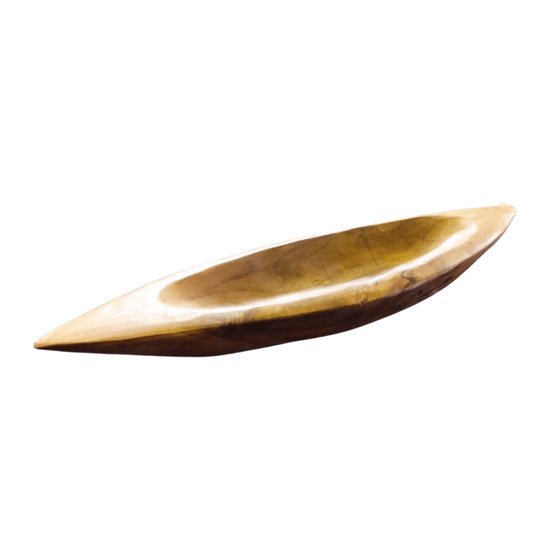 Bowl Ship Wooden Tray | 15x64x12 cm